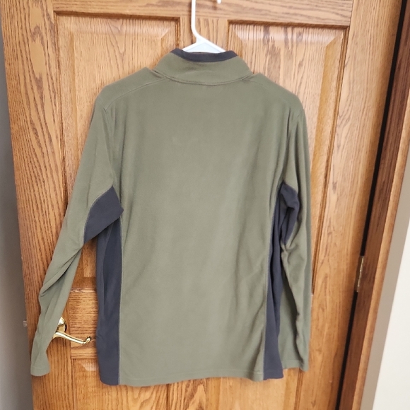 Columbia Olive Green and Charcoal Fleece Pullover - Picture 6 of 6